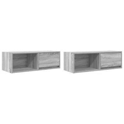 vidaXL TV omarica 2 kosa siva sonoma 80x31x25,5 cm inženirski les