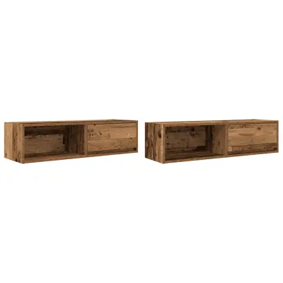 vidaXL TV omarica 2 kosa starinski les 100x31x25,5 cm inženirski les