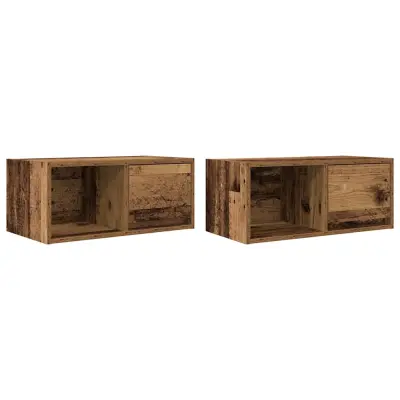 vidaXL TV omarica 2 kosa starinski les 60x31x25,5 cm inženirski les
