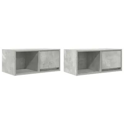 vidaXL TV omarica 2 kosa betonsko siva 60x31x25,5 cm inženirski les