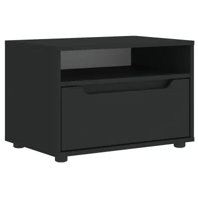 vidaXL TV omarica VISNES Črna 60x40x38 cm Izoblikovan les