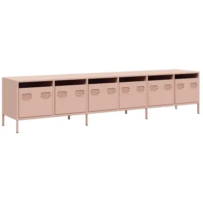 vidaXL TV omarica roza 202x39x43,5 cm hladno valjano jeklo