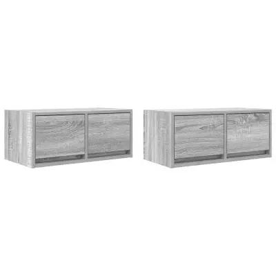 vidaXL TV omarica 2 kosa siva sonoma 60x31x25,5 cm inženirski les