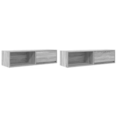 vidaXL TV omarica 2 kosa siva sonoma 100x31x25,5 cm inženirski les