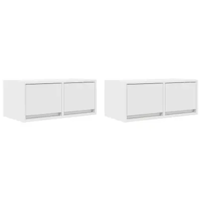 vidaXL TV omarica 2 kosa bela 60x31x25,5 cm inženirski les