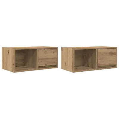 vidaXL TV omarica 2 kosa artisan hrast 60x31x25,5 cm inženirski les