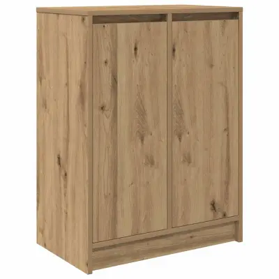 vidaXL Omarica za čevlje artisan hrast 57x34x76 cm inženirski les