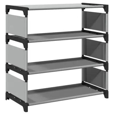 vidaXL Stojalo za čevlje 4-stopenjsko sivo 54x28x55 cm Netkana tkanina
