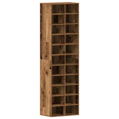 vidaXL omara za čevlje iz starega lesa 54x34x183 cm inženirski les