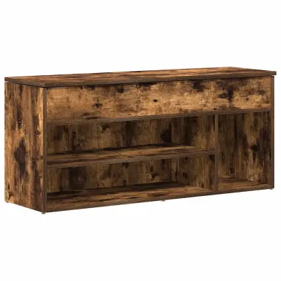 vidaXL klop za čevlje Dimljen hrast 102x30,5x45 cm Inženirski les