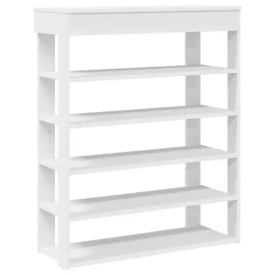 vidaXL Stojalo za čevlje Bela 80x30x98 cm Inženirski les