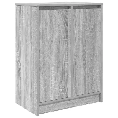 vidaXL Omarica za čevlje siva sonoma 57x34x76 cm inženirski les