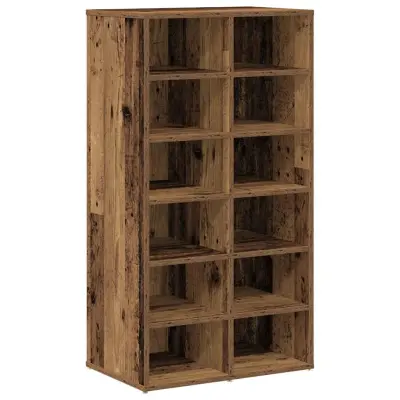 vidaXL Stojalo za čevlje iz starega lesa 54x34x100,5 cm