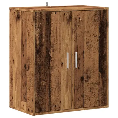 vidaXL omara za čevlje iz starega lesa 60x35x70 cm inženirski les