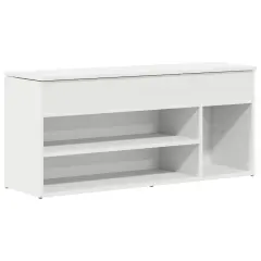 vidaXL Klop za čevlje bela 102x30,5x45 cm inženirski les
