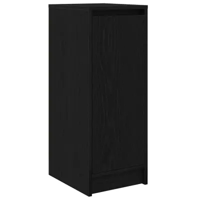 vidaXL Omarica za čevlje črni hrast 29,5x34x76 cm inženirski les