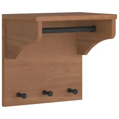 vidaXL Stenski obešalnik za plašče "SANDNES" 43x30x42 cm les borovega