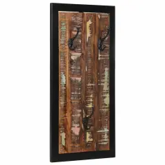 vidaXL Plaščni obešalnik Multicolor 40x2x80 cm masivni les obnovljen