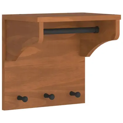 vidaXL Stenski obešalnik za plašče "SANDNES" 43x30x42 cm les borovega