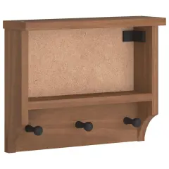 vidaXL Stenski obešalnik za plašče "SANDNES" 45x12x35 cm les borovega