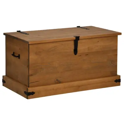 vidaXL Skrinja za shranjevanje HALDEN 91x48x47 cm Masivni les, bor