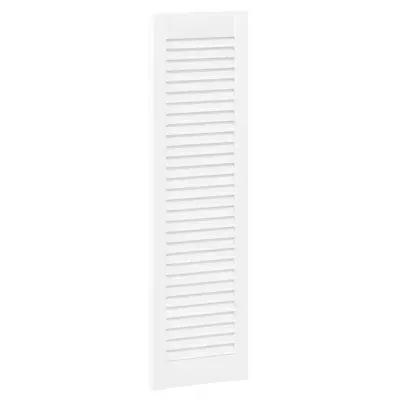 vidaXL Vrata za omarico z letvicami bela 99x29,5 cm