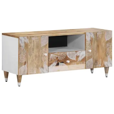 vidaXL TV omarica 105x33,5x46 cm Masivni les Mango