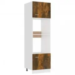 vidaXL Omara za mikrovalovno pečico “Lyon” dim. hrast 60x57x207 cm