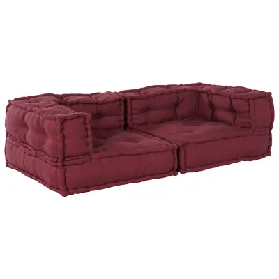 vidaXL Modularni pouffe maroon 140x70x36 tkanina