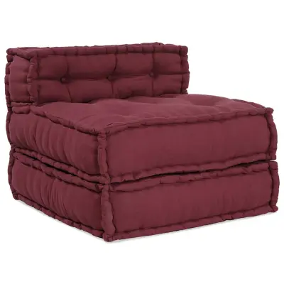 vidaXL Modularni Pouffe Maroon 70x70x54 Tkanina