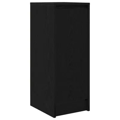 vidaXL Komoda črni hrast 29,5x34x76 cm inženirski les