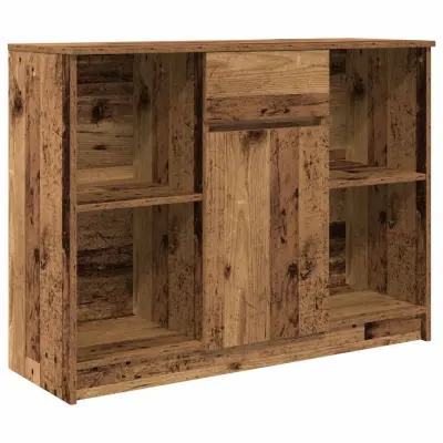 vidaXL Komoda s predalom starinski les 101x35x76 cm inženirski les