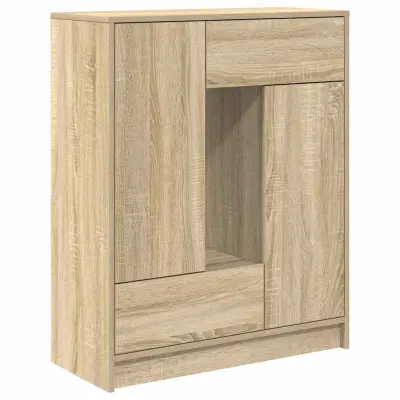 vidaXL Komoda s predali in vrati, sonoma hrast, 73x31x90 cm