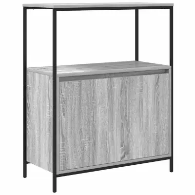 vidaXL Kopalniška omarica s policami siva sonoma 76,5x35x95 cm