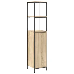 vidaXL Kopalniška omarica s policami sonoma hrast 36x35x165 cm