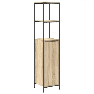 vidaXL Kopalniška omarica s policami sonoma hrast 36x35x165 cm