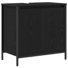 vidaXL Kopalniška omarica za umivalnik črna 60x34,5x60 cm