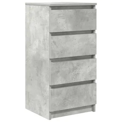 vidaXL Komoda betonsko siva 37,5x35x76 cm inženirski les
