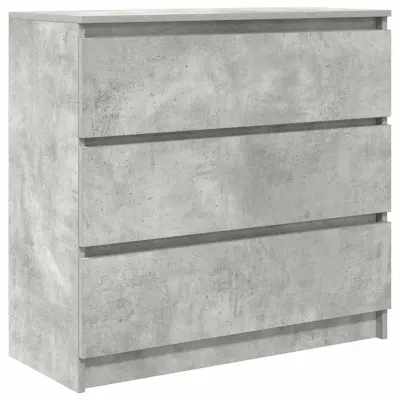 vidaXL Komoda betonsko siva 80x35x76 cm inženirski les