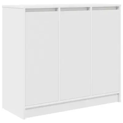 vidaXL Komoda bela 85x34x76 cm inženirski les