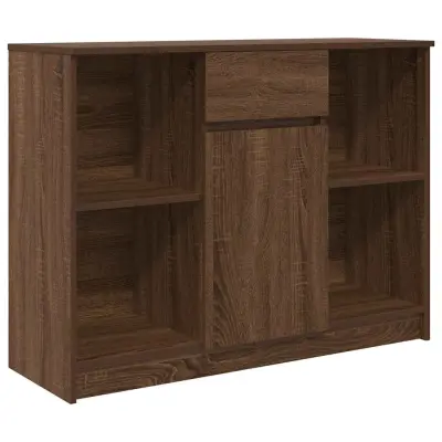 vidaXL Komoda s predalom rjavega hrasta 101x35x76 cm inženirski les