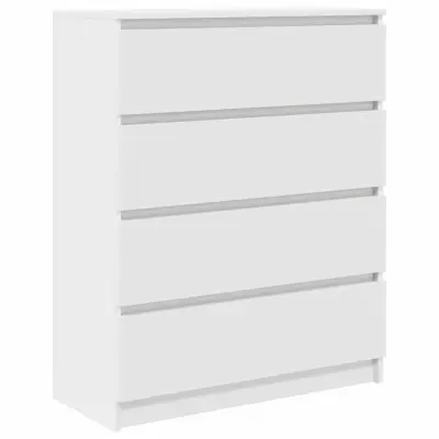 vidaXL Komoda bela 80x35x99 cm inženirski les