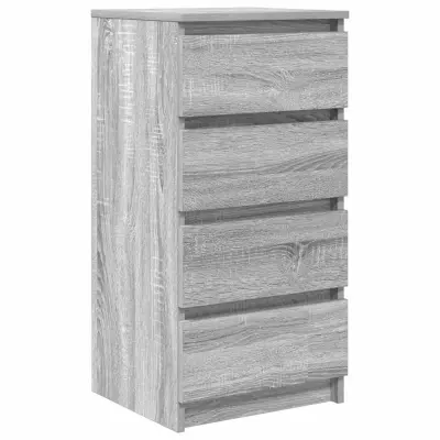 vidaXL Komoda siva sonoma 37,5x35x76 cm inženirski les
