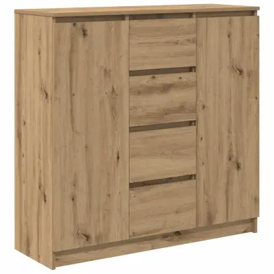 vidaXL Komoda s predali artisan hrast 100,5x35x98,5 cm inženirski les