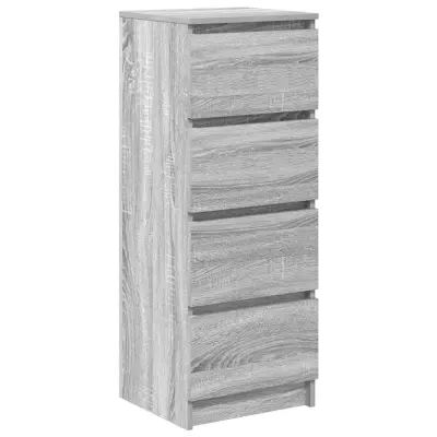 vidaXL Komoda siva sonoma 37,5x35x99 cm inženirski les
