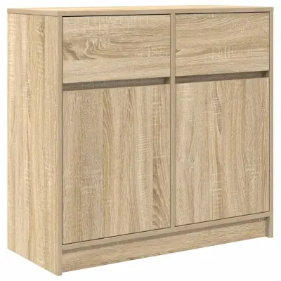 vidaXL Komoda s predalom sonoma hrast 80x34x76 cm inženirski les