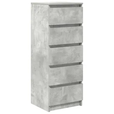 vidaXL Komoda s predali betonsko siva 37,5x35x99 cm inženirski les