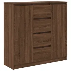 vidaXL Komoda s predali rjavega hrasta 100,5x35x98,5 cm inženirski les