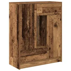 vidaXL Komoda s predali in vrati, starinski les, 73x31x90 cm