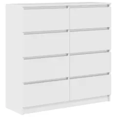 vidaXL Komoda bela 100x35x99 cm inženirski les